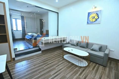 Cho thuê căn hộ mini đường Trịnh Lỗi, 1 phòng ngủ riêng biệt, sẵn sàng dọn vào ở ngay